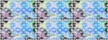 Mavi renklerde. Soyut çiçek desensiz arkaplan. Raster deseni. Raster illüstrasyonu. Küçük çiçekte sevimli çiçek deseni var..
