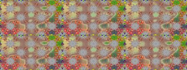 El yapımı çiçek ve bitki koleksiyonu. Raster illüstrasyonu. Raster illüstrasyonu. Eskiz tarzı bej renklerde. Sevimli karalama çiçekleriyle kusursuz çiçek deseni..