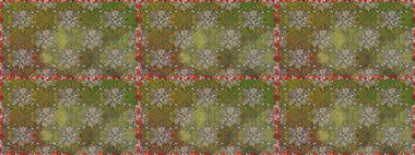 Raster illüstrasyonunda kusursuz çiçek deseni. Kahverengi renkte çiçekler.