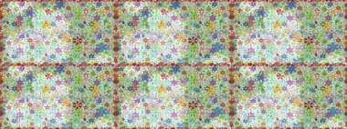 Raster illüstrasyonunda kusursuz çiçek deseni. Suluboya tarzında nötr renkler üzerine çiçekler.