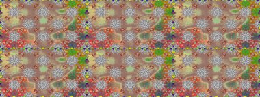 El yapımı çiçek ve bitki koleksiyonu. Raster illüstrasyonu. Raster illüstrasyonu. Eskiz tarzı bej renklerde. Sevimli karalama çiçekleriyle kusursuz çiçek deseni..