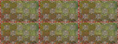 Kahverengi renkli çiçekler. Renkli Bahar Temalı Kusursuz Arkaplan. Sevimli çiçek raster deseni. Düz Çiçek Elementleri Tasarımı.