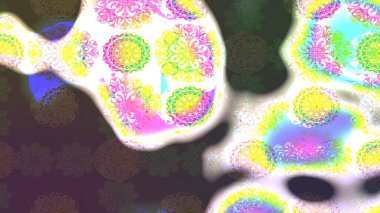 Çiçek deseni. Raster illüstrasyonu. Chichi 'nin kumaş kalıbını çiz. Renkli Bahar Teması eskiz kalıbı. Düz Çiçek Elementleri Tasarımı.