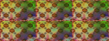 Çiçekli, suluboya desenli kusursuz çiçek deseni. Düz Çiçek Elementleri Tasarım Raster illüstrasyonu. Kahverengi renkte çiçekler. Renkli Bahar Teması Özelliksiz Arkaplan.