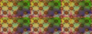 Çiçekli, suluboya desenli kusursuz çiçek deseni. Düz Çiçek Elementleri Tasarım Raster illüstrasyonu. Kahverengi renkte çiçekler. Renkli Bahar Teması Özelliksiz Arkaplan.