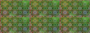 Klasik taslak çizimi. Raster çiçek izi. Çiçek yeşili, pürüzsüz desen.