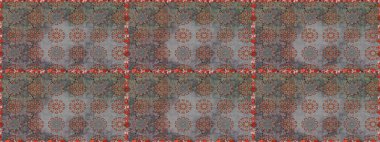 Sınır Hint çiçek Paisley patten. Etnik Mandala havlusu. Raster Kına tarzı. Dikişsiz süs baskı. Kartvizit arka plan tebrik için kullanılabilir, boyama kitabı, fon, tekstil.