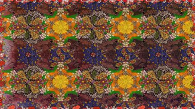 Düz Çiçek Elementleri Tasarımı. Kahverengi renkli çiçekler. Çiçek desenli eskiz, yaz çiçekleri. Renkli Bahar Teması çizim şablonu.