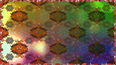 Raster illüstrasyonu. Egzotik çiçekler, kahverengi renklerde botanik, parlak, klasik bir doğa. Klasik tropikal doğal elementlerin suluboya seti.