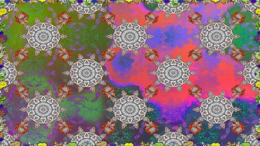 Raster illüstrasyonu. Gri renkli şirin çiçekler. Küçük çiçekli basit, dikişsiz desen. Moda baskısı, albüm, ambalaj kağıdı, duvar kağıdı için zarif dekoratif süslemeler..