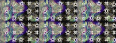 Soyut kar taneleri arkaplanda izole edilmiş düz dizayn. Raster illüstrasyonu. Kar tanesi rengarenk desen. Raster kar taneleri arka planda. Kar taneleri deseni.