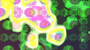 Eski usul küçük çiçekli şirin bir eskiz deseni. Moda arka planında parlak buketler. Kumaş, duvar kağıdı ve kağıt üzerine baskı yapmak için gelişen arka plan. Raster illüstrasyonu.