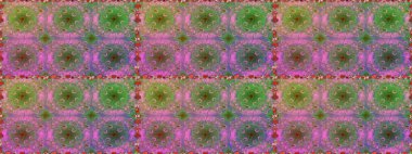 Yeşil renklere karalamalar çizen kusursuz çiçek deseni. Raster illüstrasyonu.