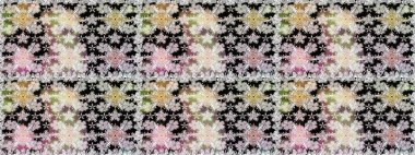 Küçük çaplı çiçeklerdeki basit şirin desenler. Raster illüstrasyonu. Tekstil veya kitap kapakları, imalat, duvar kağıtları, baskı, hediye paketi ve yapıştırma kitabı için çiçeksiz arka plan.