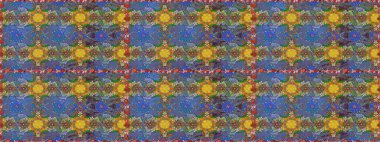 Düz Çiçek Elementleri Tasarımı. Zentangle soyut çiçekleri. Raster illüstrasyonu. Karalama çiçeği. Güzel kumaş deseni. Renkli Bahar Teması Kusursuz Arkaplan.