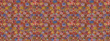 Çizgisiz desen. Raster Moda kumaş deseni. Şirin çiçekler..