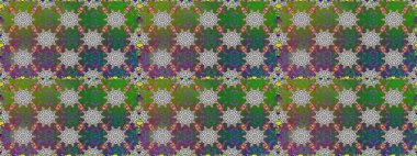 Küçük çiçekte hoş bir çiçek deseni var. Yeşil renkler ve parlak çiçekler üzerinde soyut, pürüzsüz desen. Çiçek elementli zarif raster dokusu..