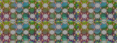 Anti-stres için soyut örnek sayfası. Raster illüstrasyonu. Yeşil renklerde.