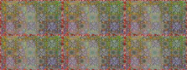 Raster illüstrasyonunda kusursuz çiçek deseni. Güzel kumaş deseni. Düz Çiçek Elementleri Tasarımı. Renkli Bahar Teması Kusursuz Arkaplan.