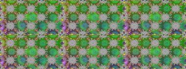 Modern gelişim yeşil raster arka plan duvar kâğıdı illüstrasyonu klasik çizgili, desenli desenli çiçekler, çiçekli süsler. Çiçekli el, pürüzsüz desen..