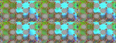 Parlak renkli çiçekleri ve mavi renkli yaprakları olan kusursuz çiçek desenleri. Modern çiçek arkaplanı. Halk tarzı. Moda baskıları için zarif bir şablon.