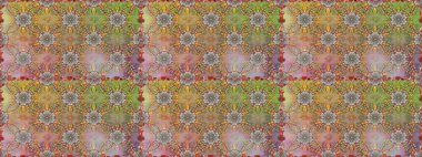 Çiçekli güzel suluboya desen. Raster illüstrasyonu. Kahverengi renklerde.