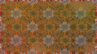 Soyut zarafet, çiçekli arkaplan deseni. Raster Güzel kumaş deseni.