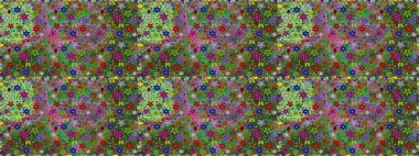 Yeşil renklerde. 3 boyutlu çiçekler, pürüzsüz. Raster illüstrasyonu.