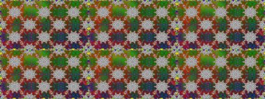 Rasterleştirme Trendy kumaş deseni. Şirin çiçekler. Kesintisiz çizgi deseni.