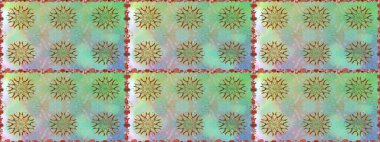 Tarafsız renklerde çiçekler. Küçük çiçekteki sevimli çiçek deseni. Raster illüstrasyonu.