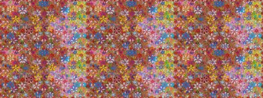 Modern stil dokusu. Çiçek desenli raster, kahverengi çizgi grafik deseni soyut raster arkaplan.