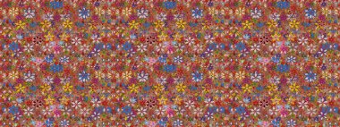 Düz Çiçek Elementleri Tasarımı. Kusursuz Renksiz Bahar Temalı Kusursuz Arkaplan. Sevimli çiçek raster deseni. Kahverengi renkte çiçekler.