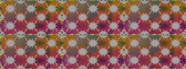 Çiçeksiz desenlerin resmi. Vadinin çiçekleri kahverengi renklerde.