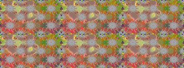 Raster illüstrasyonunda kusursuz çiçek deseni. Gri renkli çiçekler.