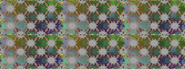 Güzel kumaş deseni. Raster illüstrasyonu. Çiçekler, dallar, bitkiler ve çiçekler. El çizimi.