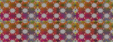 Çiçek ve yapraklı çiçek deseni. Raster illüstrasyonu. Küçük çiçekli şirin desen.