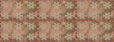 Çiçeksel bej, pürüzsüz desen. Raster çiçek izi. Klasik taslak çizimi.