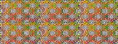 Gri renklere karalamalar çizen kusursuz çiçek deseni. Raster illüstrasyonu.