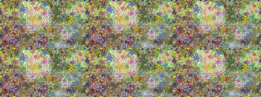 Raster Hip kumaş deseni. Kusursuz Vintage Çiçek Deseni.