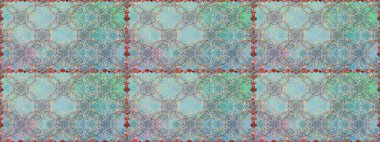 Renkli Yaz Temalı Kusursuz Arkaplan. Mavi renkli çiçekler. Düz Çiçek Elementleri Tasarımı. Raster illüstrasyonunda trendsiz çiçek deseni.