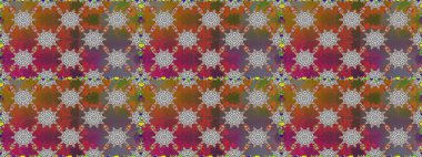 Çiçek ve yapraklı çiçek deseni. Raster illüstrasyonu. Küçük çiçekli şirin desen.