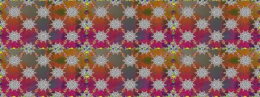 3 boyutlu çiçekler, pürüzsüz. Raster illüstrasyonu. Kahverengi renklerde.