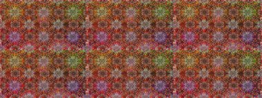 Raster illüstrasyonunda kusursuz çiçek deseni. Suluboya tarzında kahverengi renkte çiçekler.