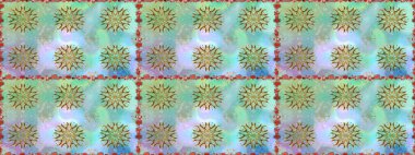 Tarafsız renklerde Asya tekstil tarzında. Kusursuz çiçek deseni. Raster illüstrasyonu.