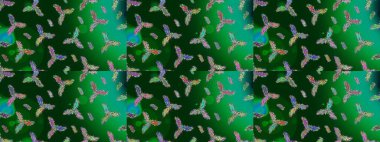 Mavi, yeşil ve nötr renkler üzerine bir resim. Soyut duvar kâğıdı, ambalaj dekorasyonu. Basit bir kar tanesi. Kışın sembolü, mutlu noeller, mutlu yeni yıl kutlaması Raster illüstrasyonu..