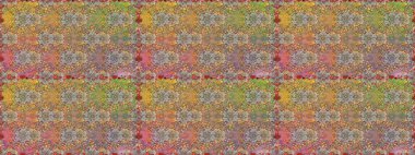 Raster Modaya uygun kumaş deseni. Kahverengi renkli şirin çiçek deseni. Düz Çiçek Elementleri Tasarımı. Renkli Bahar Teması Kusursuz Arkaplan.