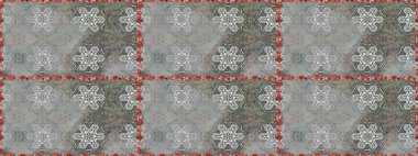 Küçük çiçekteki sevimli çiçek deseni. Raster illüstrasyonu. Raster deseni. Gri renkte yaz çiçekleri.