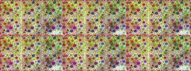 Raster düz çiçekleri pürüzsüz desen. Hediye ambalaj kağıdı, tebrik kartları, posterler ve pankart tasarımı. Tarafsız renklerde çiçekler.