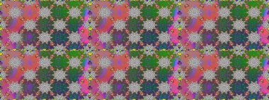 Çizgisiz desen. Şirin çiçekler. Raster Moda kumaş deseni.