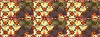 Kahverengi renkli çiçekler. Raster illüstrasyonu. Şirin çiçek elementleri. Kusursuz..